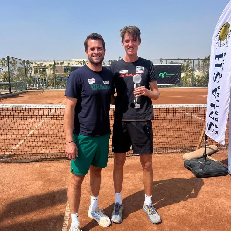 Thilo Behrmann mit Coach Patrick Mayer © Thiem Academy Burgenland