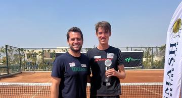 Thilo Behrmann mit Coach Patrick Mayer © Thiem Academy Burgenland 