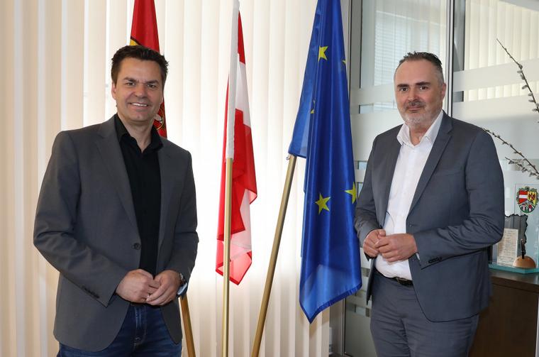 Landeshauptmann Hans Peter Doskozil und Tourismus Geschäftsführer Didi Tunkel